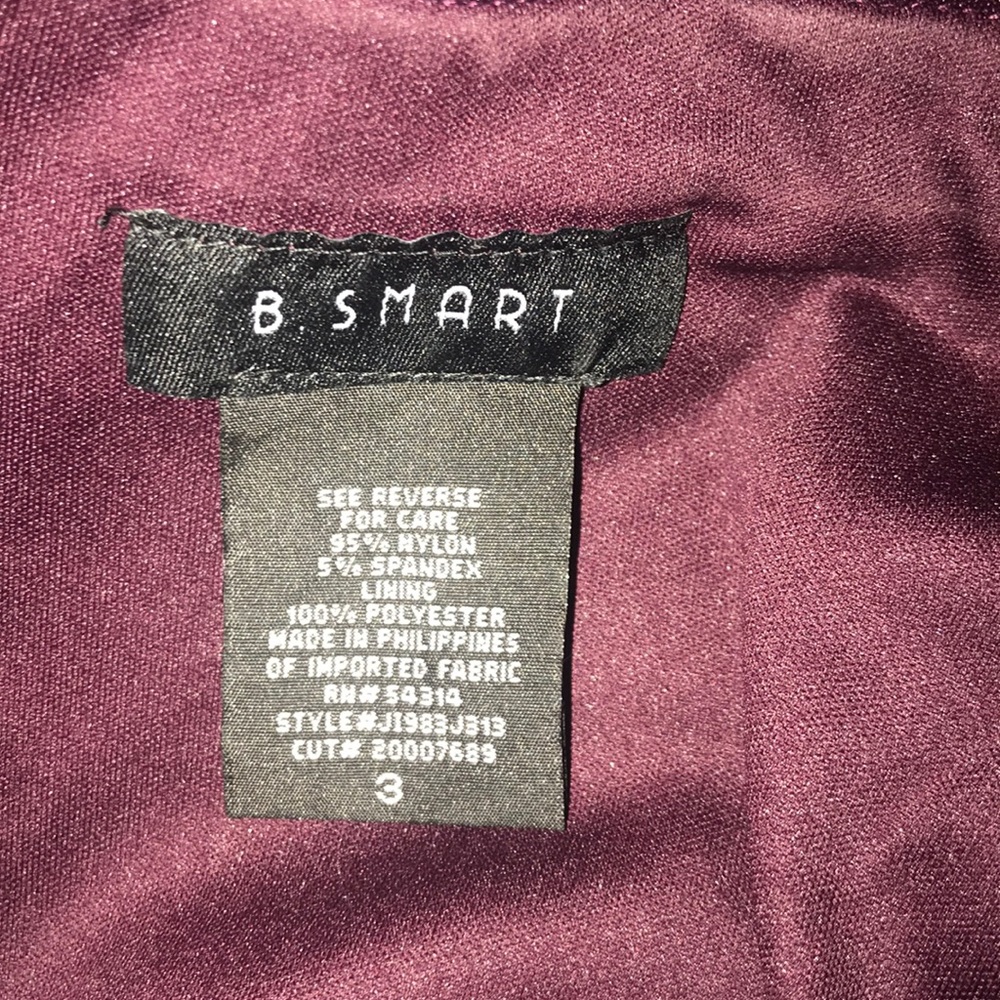 Maroon Homecoming Dress Size 3 - Picture 3 of 3